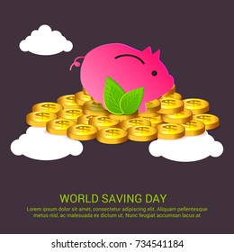Vector illustration of a Banner for World Saving Day.