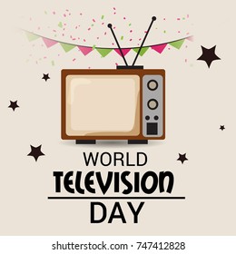 Vector illustration of a Banner for World Television Day.