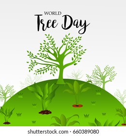 Vector illustration of a Banner for World Tree Day.