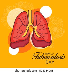 Vector illustration of a Banner for World Tuberculosis Day.