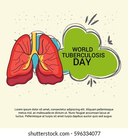 Vector illustration of a Banner for World Tuberculosis Day.