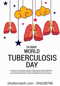 Vector illustration of a Banner for World Tuberculosis Day.