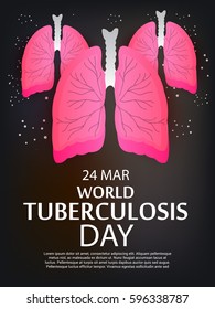 Vector illustration of a Banner for World Tuberculosis Day.