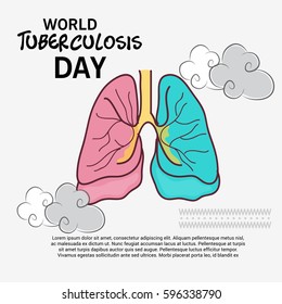 Vector illustration of a Banner for World Tuberculosis Day.