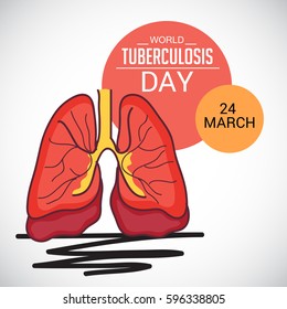Vector illustration of a Banner for World Tuberculosis Day.