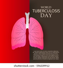 Vector illustration of a Banner for World Tuberculosis Day.