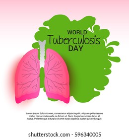 Vector illustration of a Banner for World Tuberculosis Day.