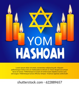 Vector illustration of a Banner for Yom Hashoah.