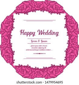 Vector illustration banner your are great with crowd red flower frames