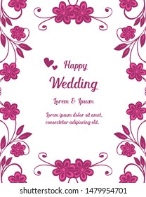 Vector illustration banner your are great with crowd red flower frames