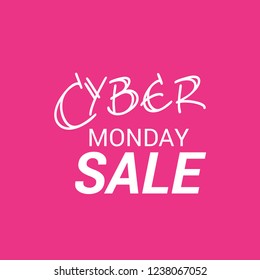 Vector illustration of a Banner/Background for Cyber Monday Sale.
