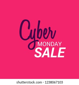 Vector illustration of a Banner/Background for Cyber Monday Sale.
