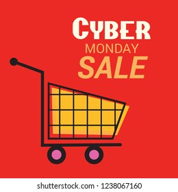 Vector illustration of a Banner/Background for Cyber Monday Sale.