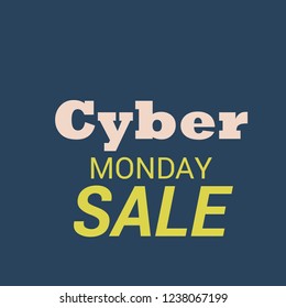 Vector illustration of a Banner/Background for Cyber Monday Sale.