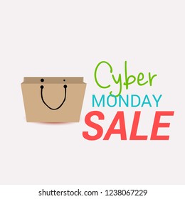 Vector illustration of a Banner/Background for Cyber Monday Sale.
