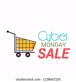 Vector illustration of a Banner/Background for Cyber Monday Sale.