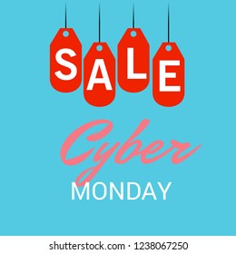 Vector illustration of a Banner/Background for Cyber Monday Sale.