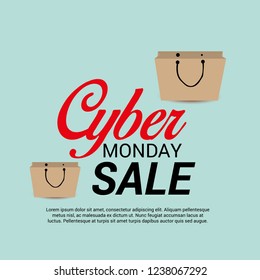 Vector illustration of a Banner/Background for Cyber Monday Sale.