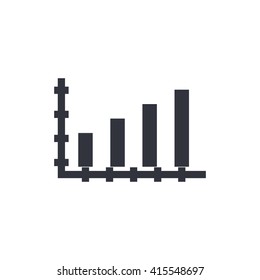 Vector illustration of bar chart icon. Premium quality web icon