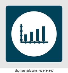 Vector illustration of bar chart icon. Premium quality web icon.