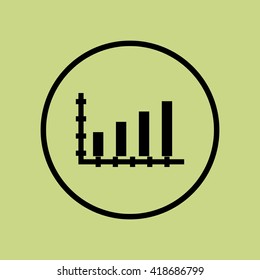 Vector illustration of bar chart icon. Premium quality web icon.