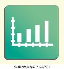 Vector illustration of bar chart icon. Premium quality web icon.
