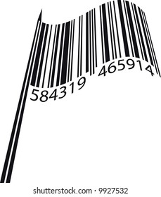 Vector illustration of bar code flag