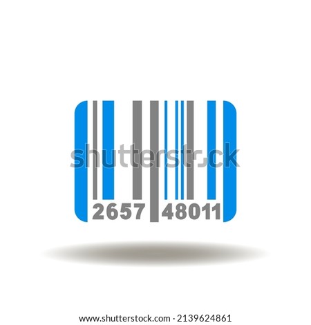 Vector illustration of bar code. Icon of shopping identification datum product. Symbol of barcode.