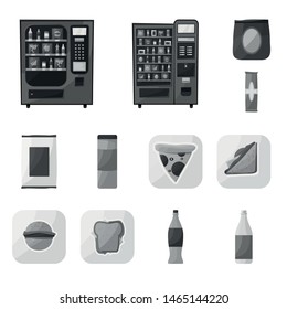 Vector illustration of bar and consumer logo. Set of bar and industry stock vector illustration.
