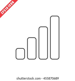 Vector illustration of bar graph icon