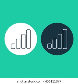 Vector illustration of bar graph icon