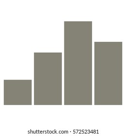 Vektorgrafik von Bar Graph Icon auf Grau
