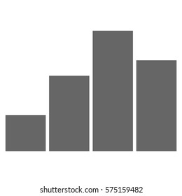 Vector Illustration of Bar Graph Icon in gray