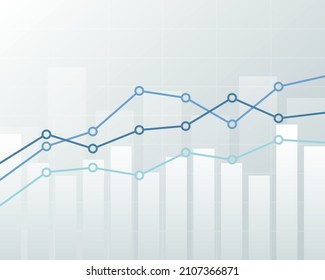 Vector Illustration of a Bar Graph and Worm Chart. Rising Statistics Graph. Manhattan Graph Chart. Statistics Chart showing profit. Graph Chart for Financial Reports, Statistics and Analysis. EPS-10