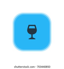 Vector Illustration Of Bar Icon. Beautiful Location Element Also Can Be Used As Wineglass Element.