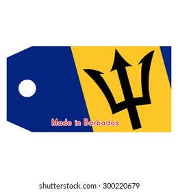 
vector illustration of Barbados flag on price tag with word Made in Barbados da India isolated on white background
