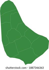 vector illustration of Barbados map