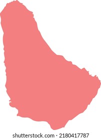 Vector Illustration of Barbados map