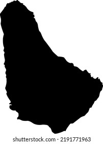 Vector Illustration of Barbados map