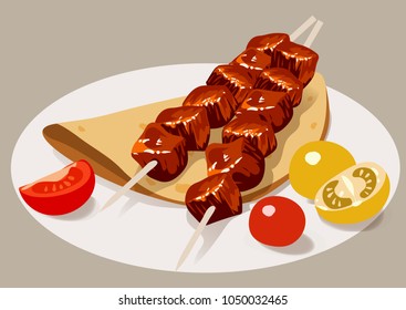 Vector illustration barbecue