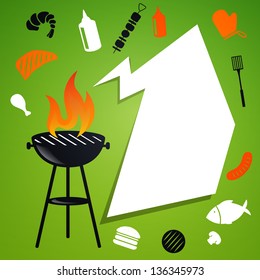 Vector Illustration of a Barbecue Background