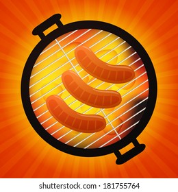 Vector Illustration of a Barbecue Background