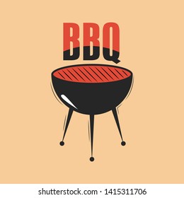 Vector illustration of a barbecue grill