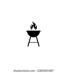 ilustración vectorial de la parrilla barbacoa para icono, símbolo o logotipo. logotipo de plantilla de barbacoa