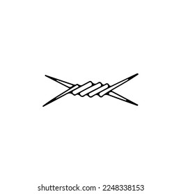 vector illustration of barbed wire