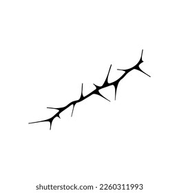 vector illustration of barbed wire