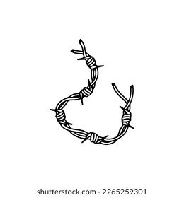  vector illustration of barbed wire