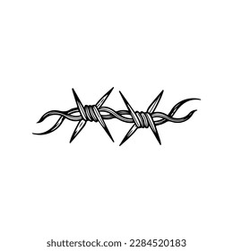 vector illustration of barbed wire