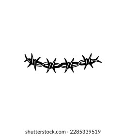 vector illustration of barbed wire