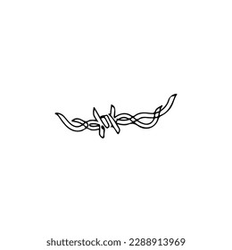 vector illustration of barbed wire